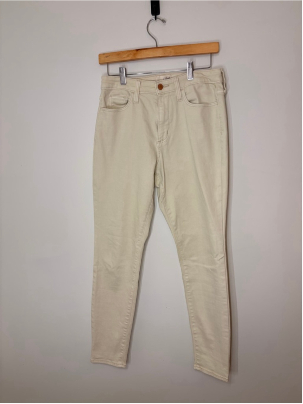 Universal Thread Size 2 Women Cream High Rise Skinny Jeans Stretch Cotton Pants
